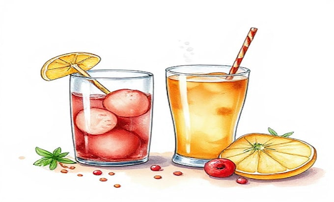 Gig Preview - Create food and drink watercolor artwork