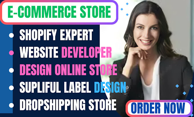 Gig Preview - Create shopify website development, build ecoomerce website, shopify website