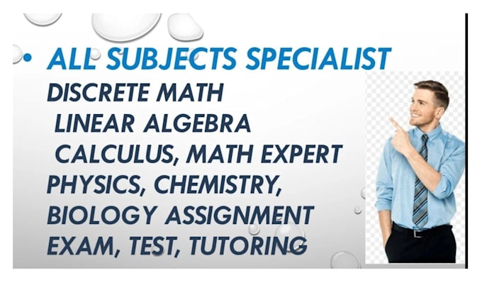 Bestseller - help you in math statistics algebra calculus biology english and assignmnt