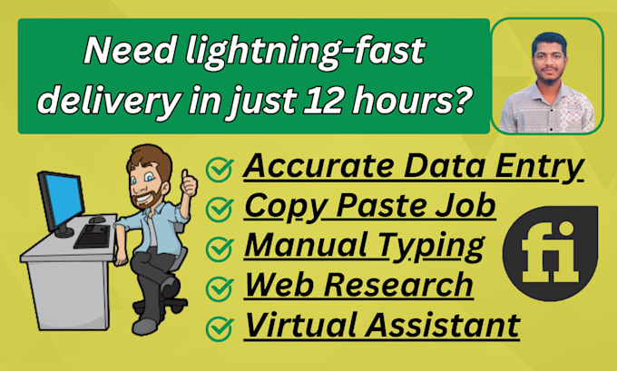 Bestseller - do expert virtual assistant, data entry, typing, copy paste, and web research