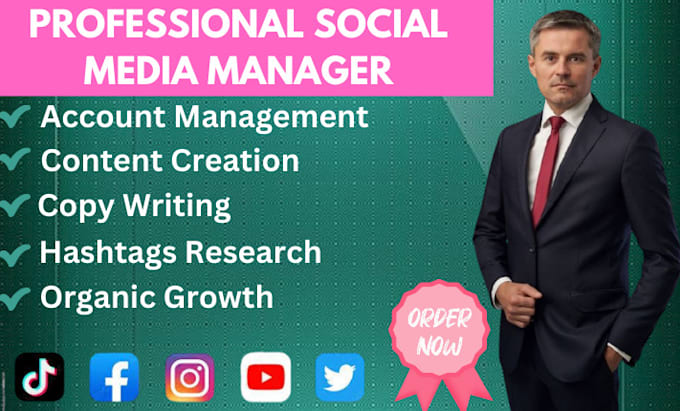 Gig Preview - Be your social media marketing manager for instagram facebook pinterest