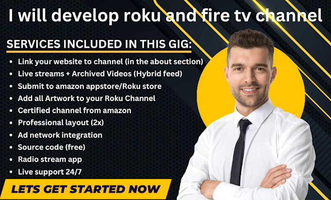 Gig Preview - Develop roku and fire tv channel