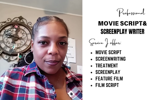 Gig Preview - Write movie script screenplay film script feature film screenwriting tv plot