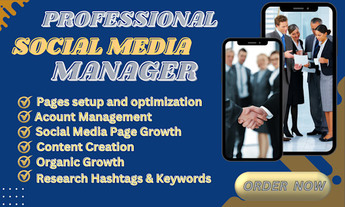 Gig Preview - Be your social media marketing manager