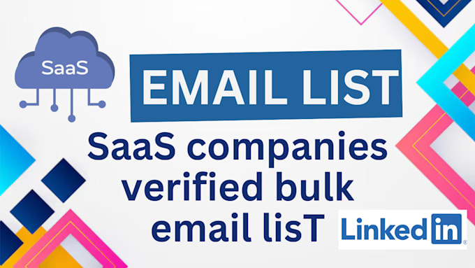 Gig Preview - Give you saas company verifieid bulk email list lead gen