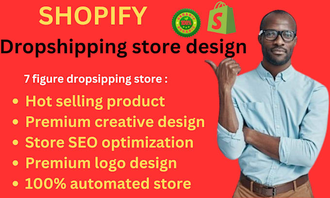 Gig Preview - Build profitable shopify dropshipping store via sell  via