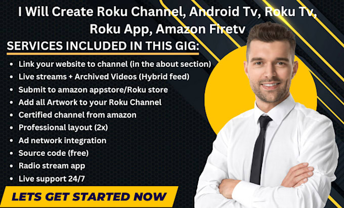 Gig Preview - Create roku channel, android tv, roku tv, roku app, amazon firetv