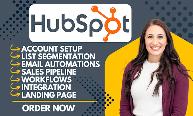 Gig Preview - Do hubspot email marketing hubspot sales automation hubspot pipeline integration