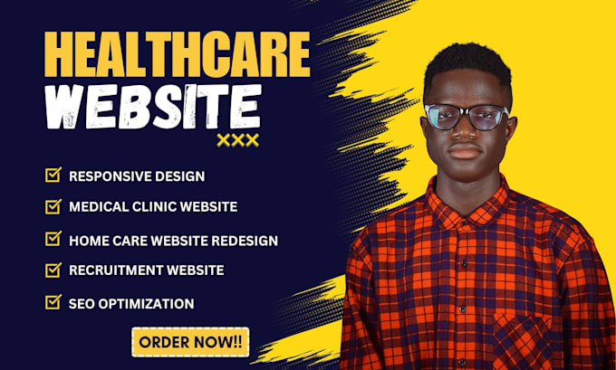 Gig Preview - Design healthcare website, medical website, dental website and therapy website