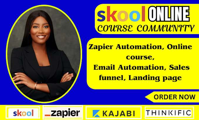 Gig Preview - Do online skool community setup zapier email automation, kartra sales funnel