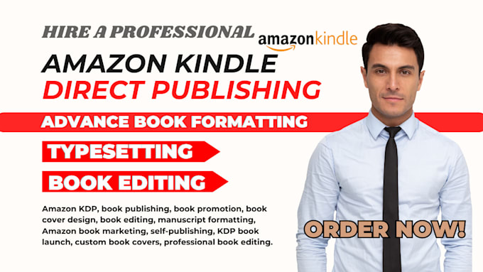 Gig Preview - Amazon kdp book publishing book promotion book cover design, book editing