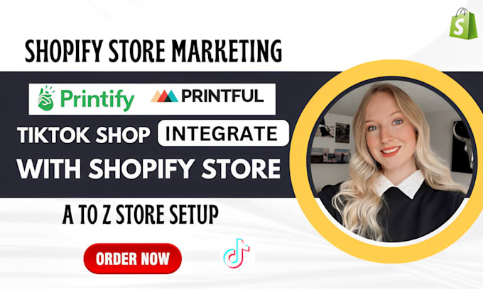 Gig Preview - Boost tiktok shop sales with winning product listing shopify store marketing