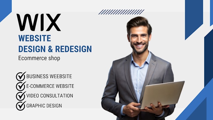 Gig Preview - Create wix website design, redesign and wix landing page