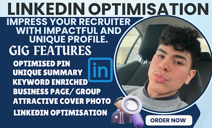 Gig Preview - Linkedin profile optimisation revamp edit profile to attract recruiters