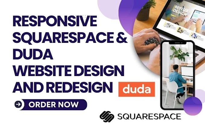 Gig Preview - Build responsive website using squarespace and duda website builder