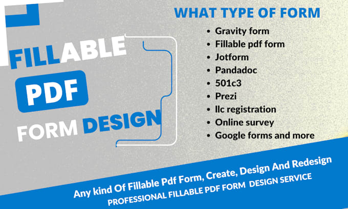 Gig Preview - Digital fillable PDF forms online survey fillable pdf form