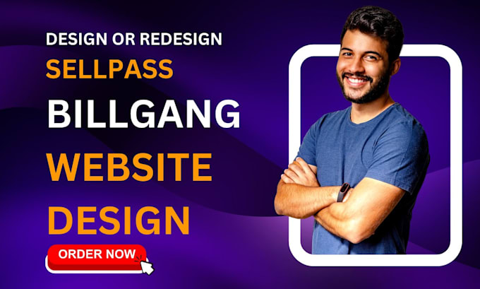 Gig Preview - Create sellpass website, billgang website sellpass digital online store