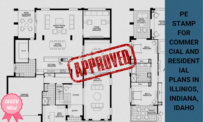 Gig Preview - Do  pe stamping for commercial and residential plans in illinois, indiana, idaho