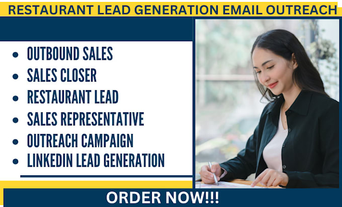 Gig Preview - Do restaurant lead generation cold email outreach outbound sales