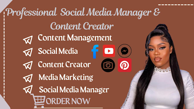 Gig Preview - Be your social media manager and content creator