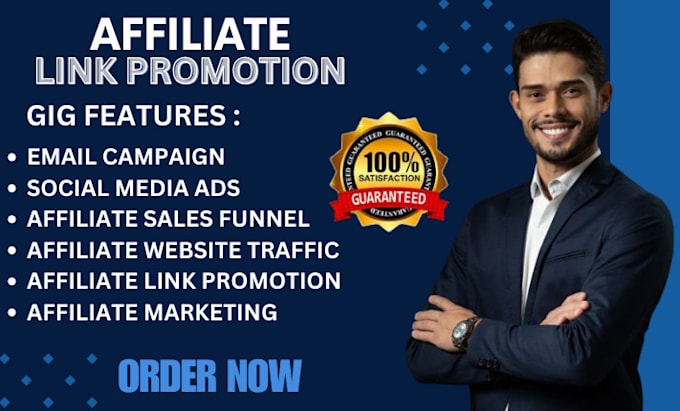 Gig Preview - Affiliate marketing affiliate referral link promotion website promotion