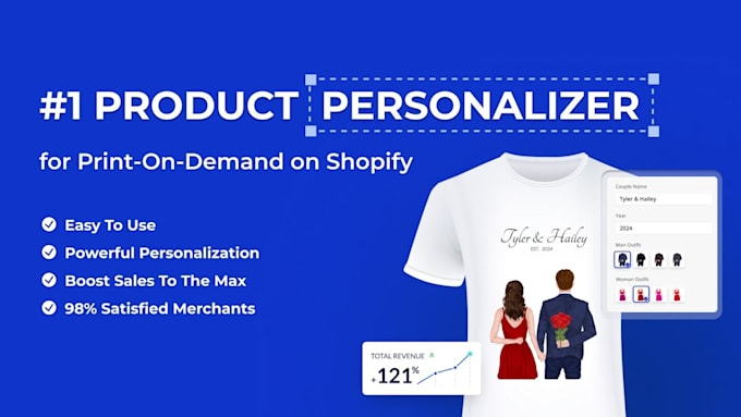 Gig Preview - Personalize products on shopify using tools like teeinblue, customily, zepto