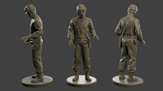 Gig Preview - Do 3d sculpting 3d articulated historical miniature model military figurine