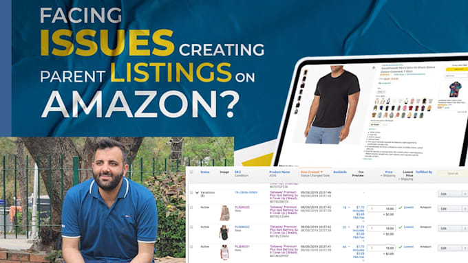 Gig Preview - Fix and create amazon parent child listings optimization bil listing