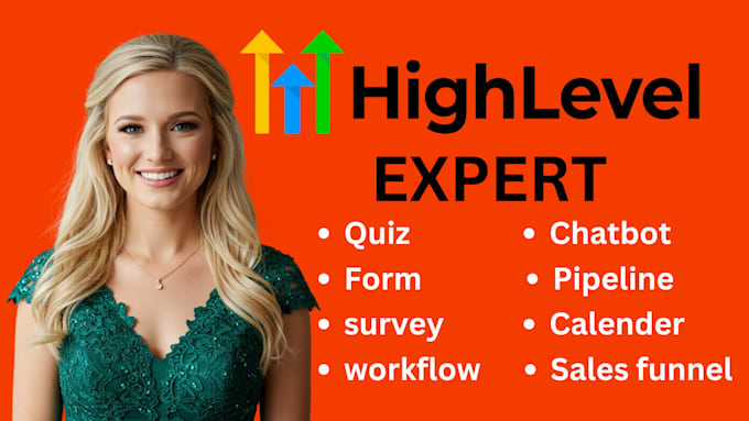 Gig Preview - Do gohighlevel sales funnel, CRM automation, website gohighlevel landing page