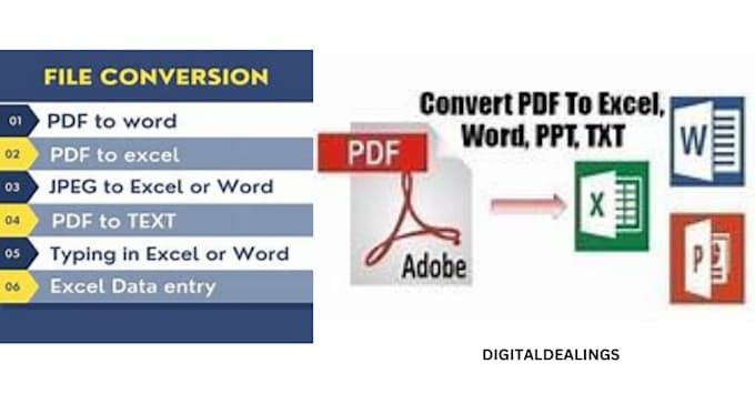 Gig Preview - Convert PDF to excel, typing job, convert scan pdf to word