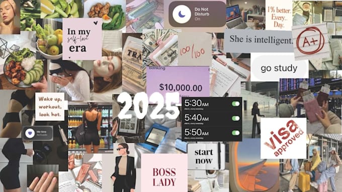 Gig Preview - Design your 2025 new years resolution vision board