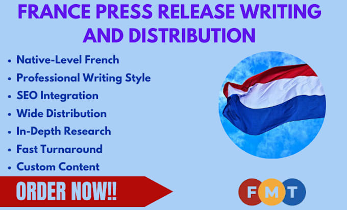 Bestseller - write and distribute premium press releases to top french media outlets