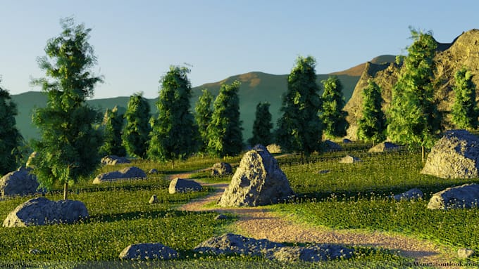 Gig Preview - 3d game art background environment design 3d game environment in unreal engine