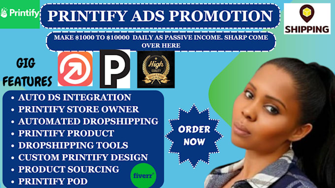 Gig Preview - Do product upload shopify marketing auto ds printify etsy ecommerce