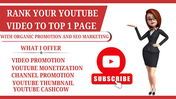 Gig Preview - Promote your youtube video organically to rank on page 1