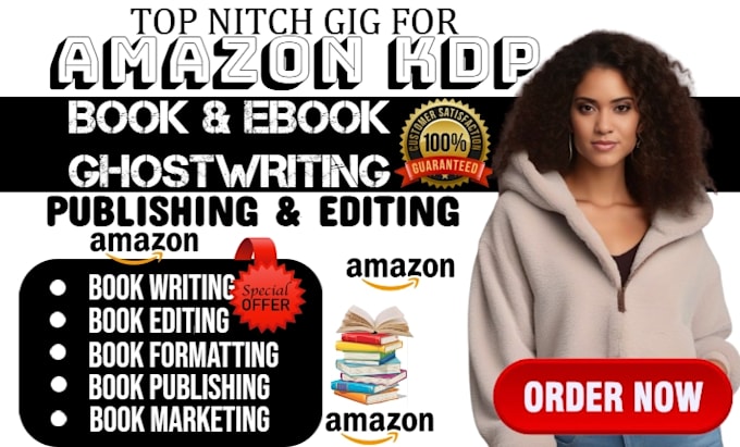 Gig Preview - Be your ghost writer, amazon kdp book publishing, ebook writer, ebook writing