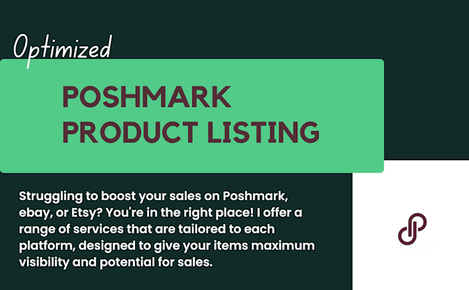 Gig Preview - List products on poshmark, ebay, and etsy, and optimize listing for poshmark SEO