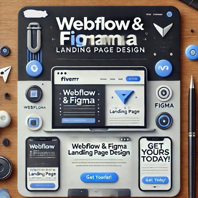 Gig Preview - Design stunning webflow and figma landing pages for your business