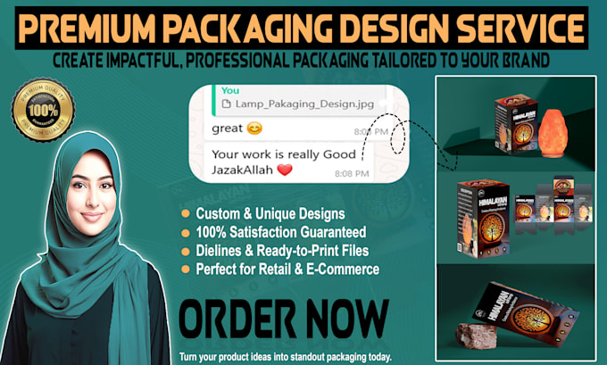 Gig Preview - Premium product packaging box design that increases sales