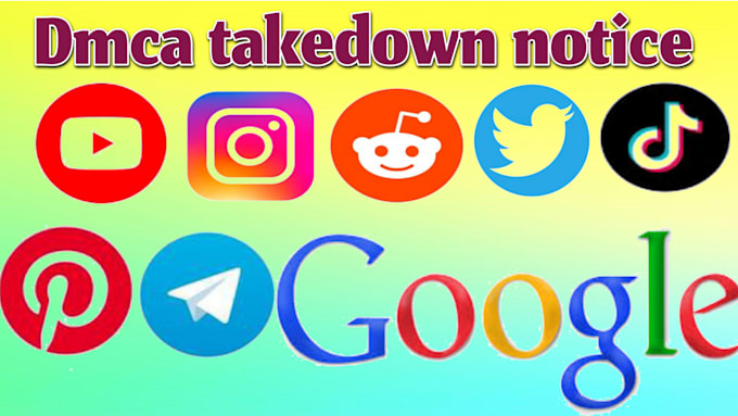 Gig Preview - Send dmca takedown notice tiktok,reddit,fb,twitter x ,ig,shopify walmart temu