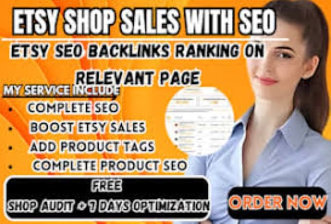 Gig Preview - Do etsy shop, shopify, wix, ebay SEO USA, uk, backlinks to rank up your store