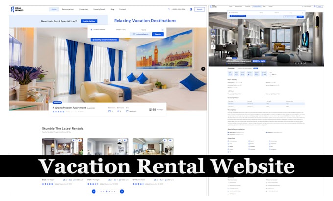 Gig Preview - Build booking website, vacation rental, hotel, airbnb, property management