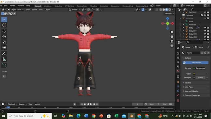 Gig Preview - Custom vrchat avatar vrc character furry avatar humanoid anime character unity