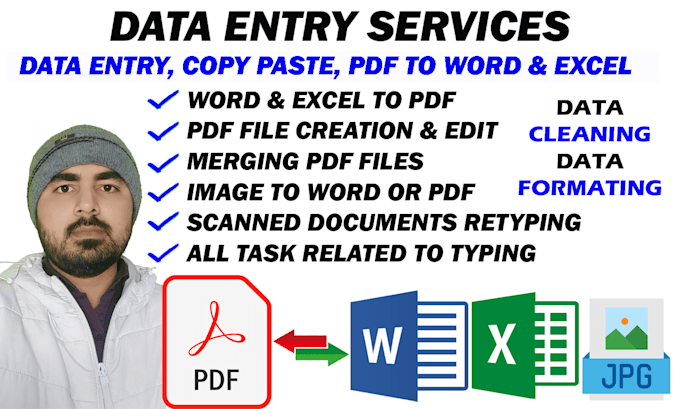 Bestseller - do data entry, data cleaning, convert pdfs to word or excel