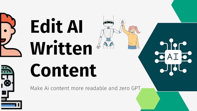 Gig Preview - Manually edit and paraphrase your ai written content 24 hours