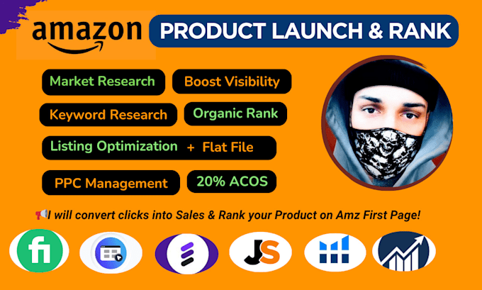 Gig Preview - Amazon product launch and rank on first page amazon ppc ads expert ppc manager