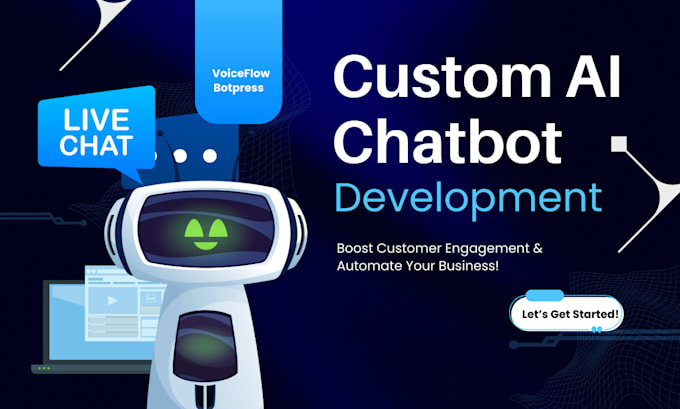 Gig Preview - Custom ai chatbots with voiceflow, chatgpt, botpress, manychat, and twillo setup