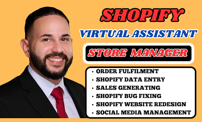 Gig Preview - Be your shopify virtual assistant shopify store manager shopify dropshipping