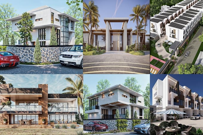 Gig Preview - Do 2d floorplan,blueprint,3d house interior,3d exterior house model rendering