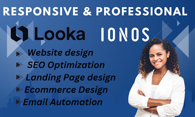 Gig Preview - Be your ionos and looka website design expert